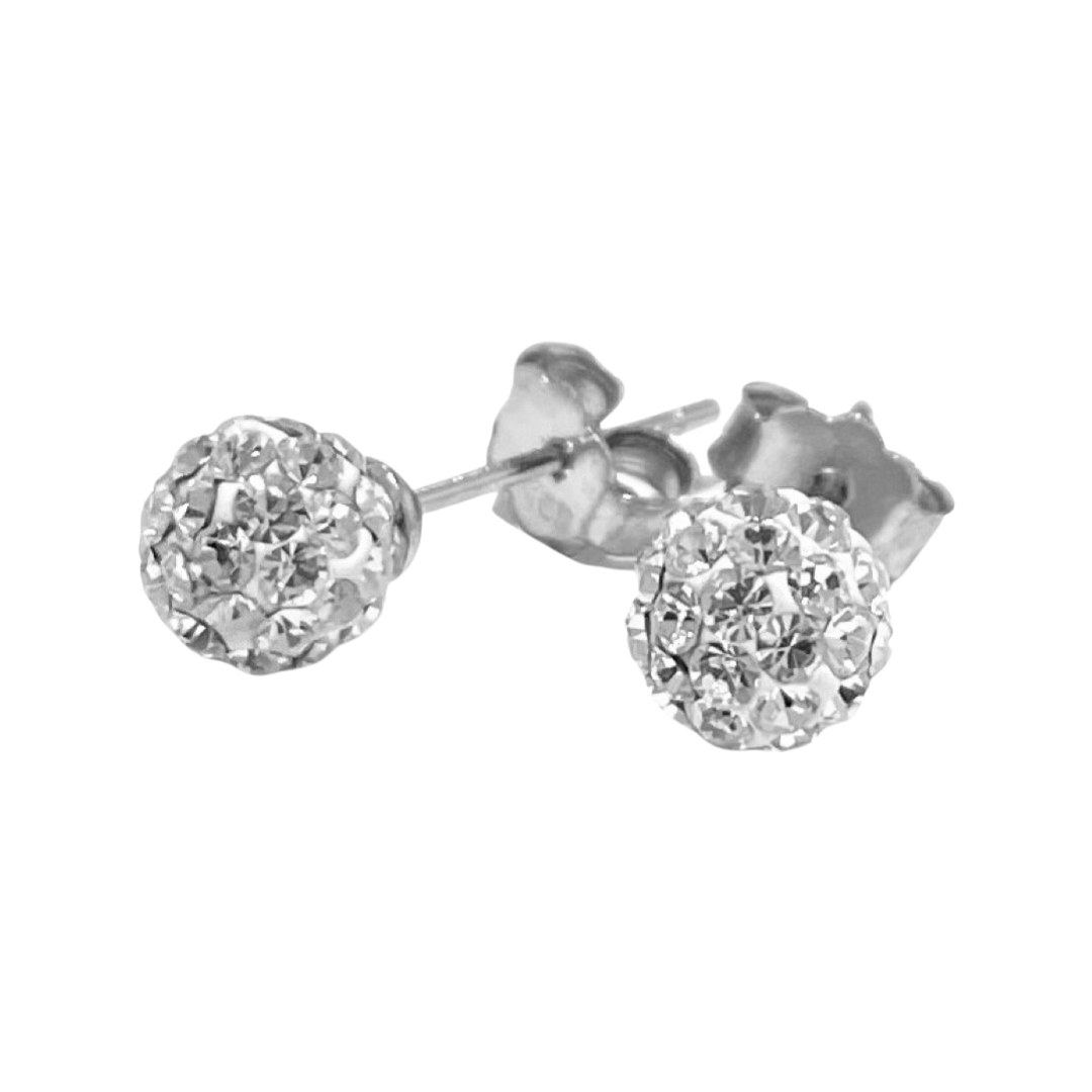 Crystal Ball earring 6 mm