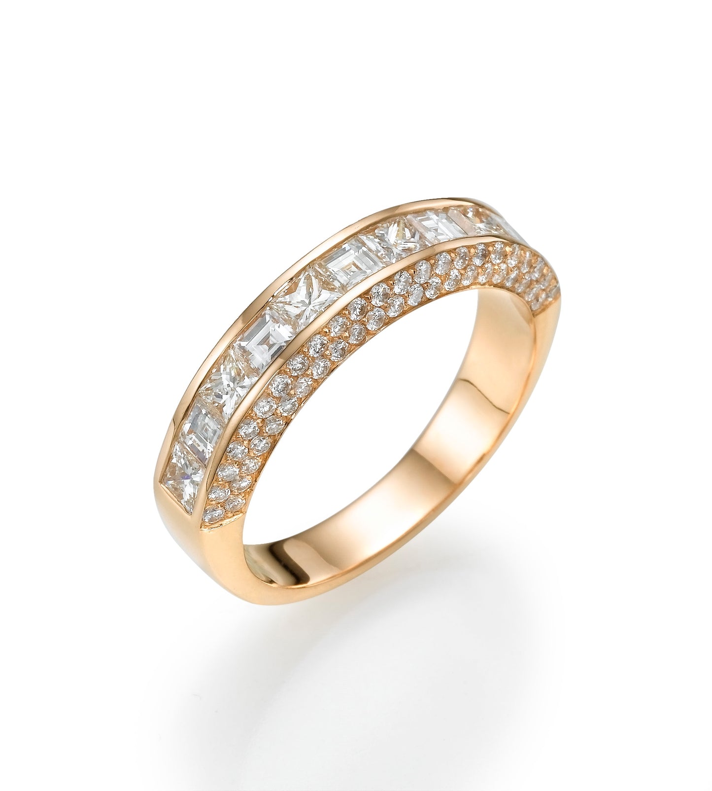 Diamond mix-cut ring