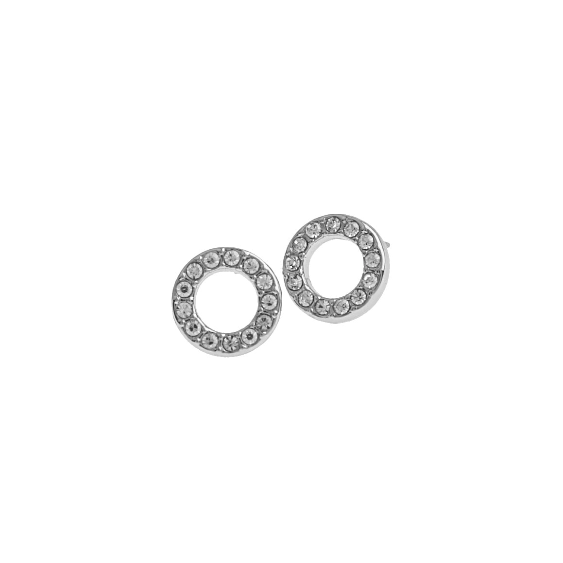 Spark small coin ring ear s/clear