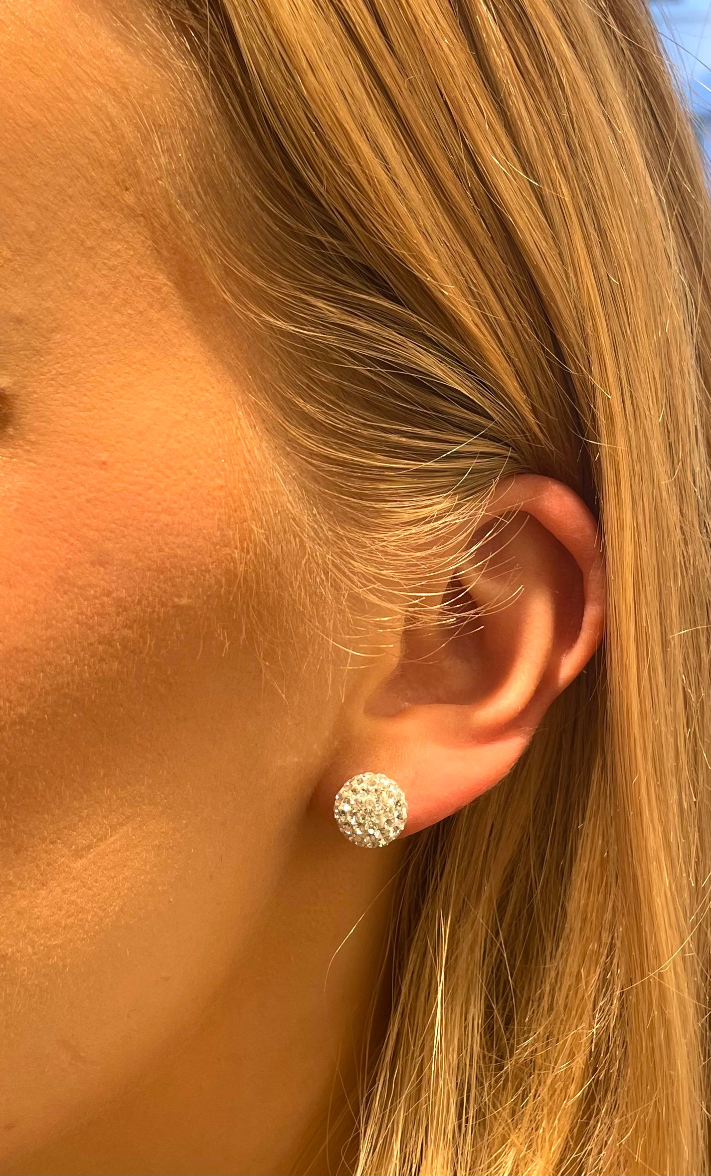 Crystal Ball Earring 10 mm