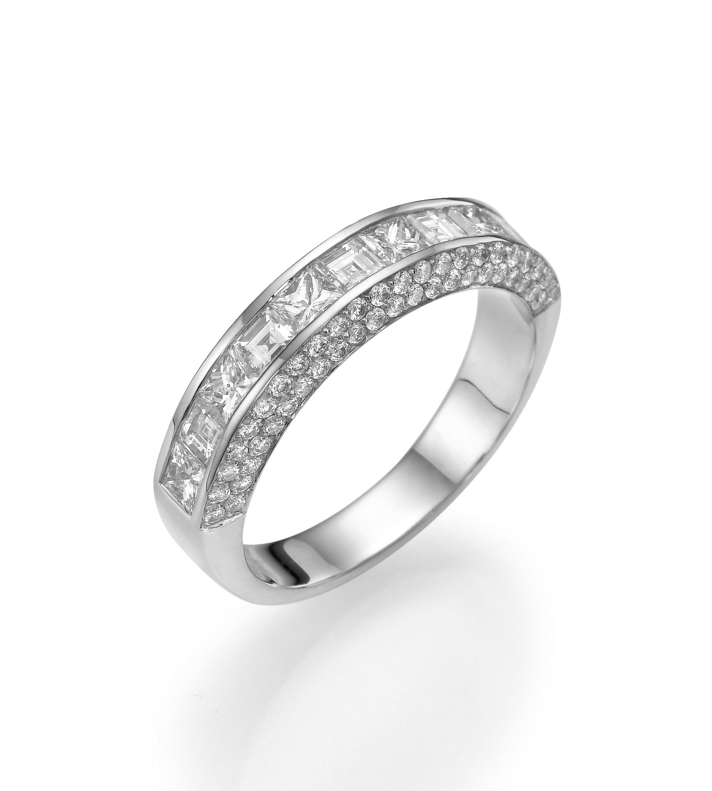 Diamond mix-cut ring