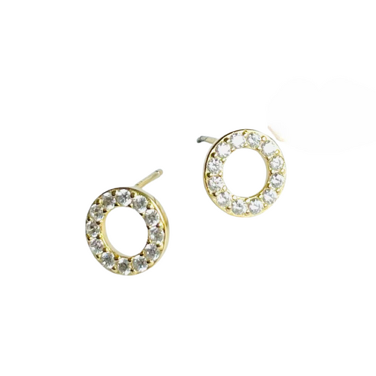 Round crystal earrings G