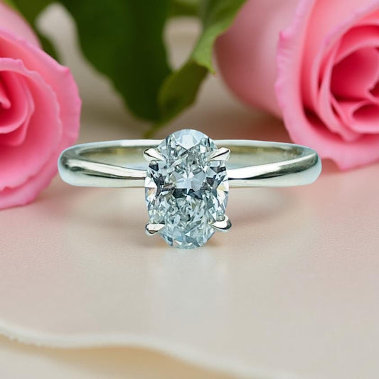 Timanttisormus Ovaali timantti 1.00 ct