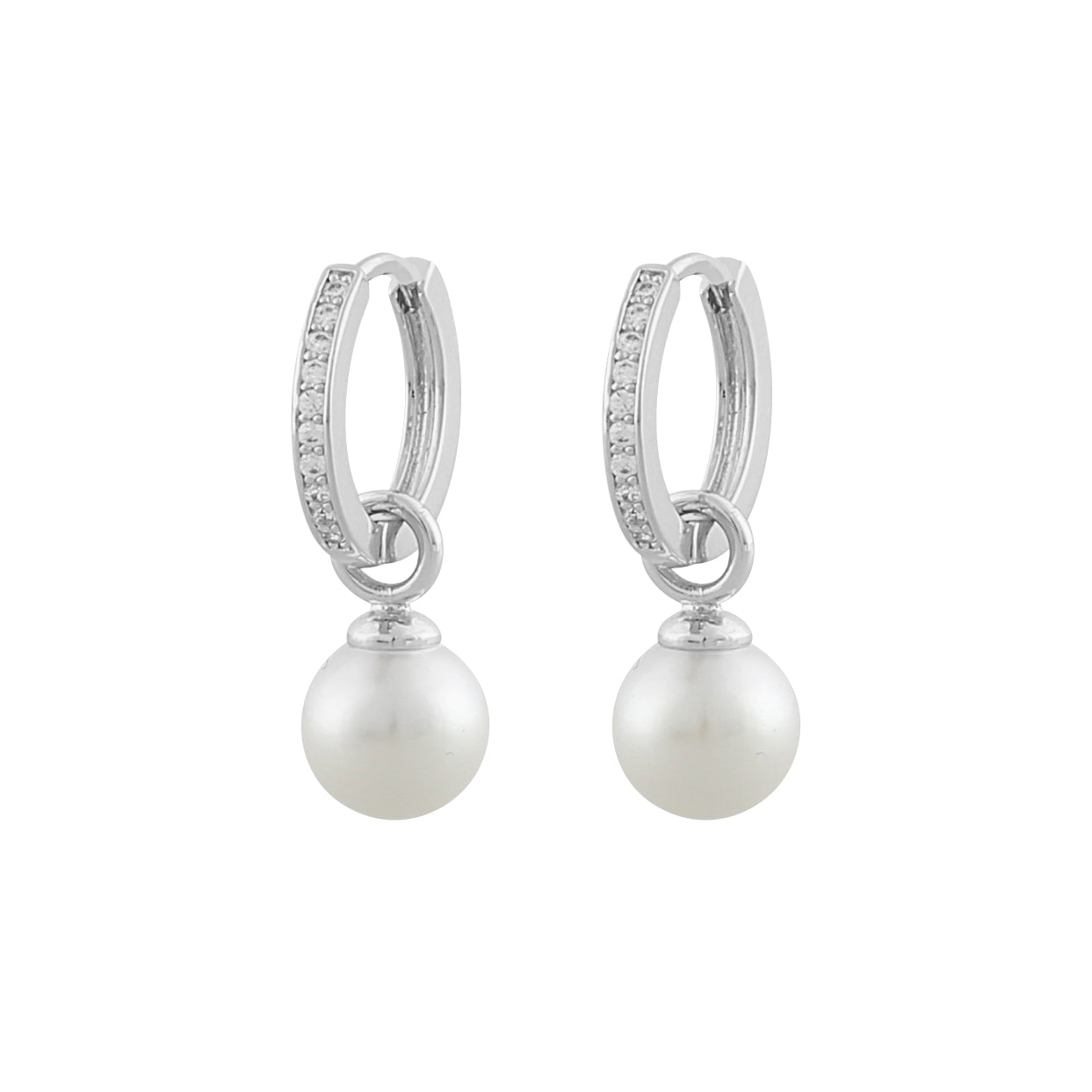 Core pearl ring ear s/white