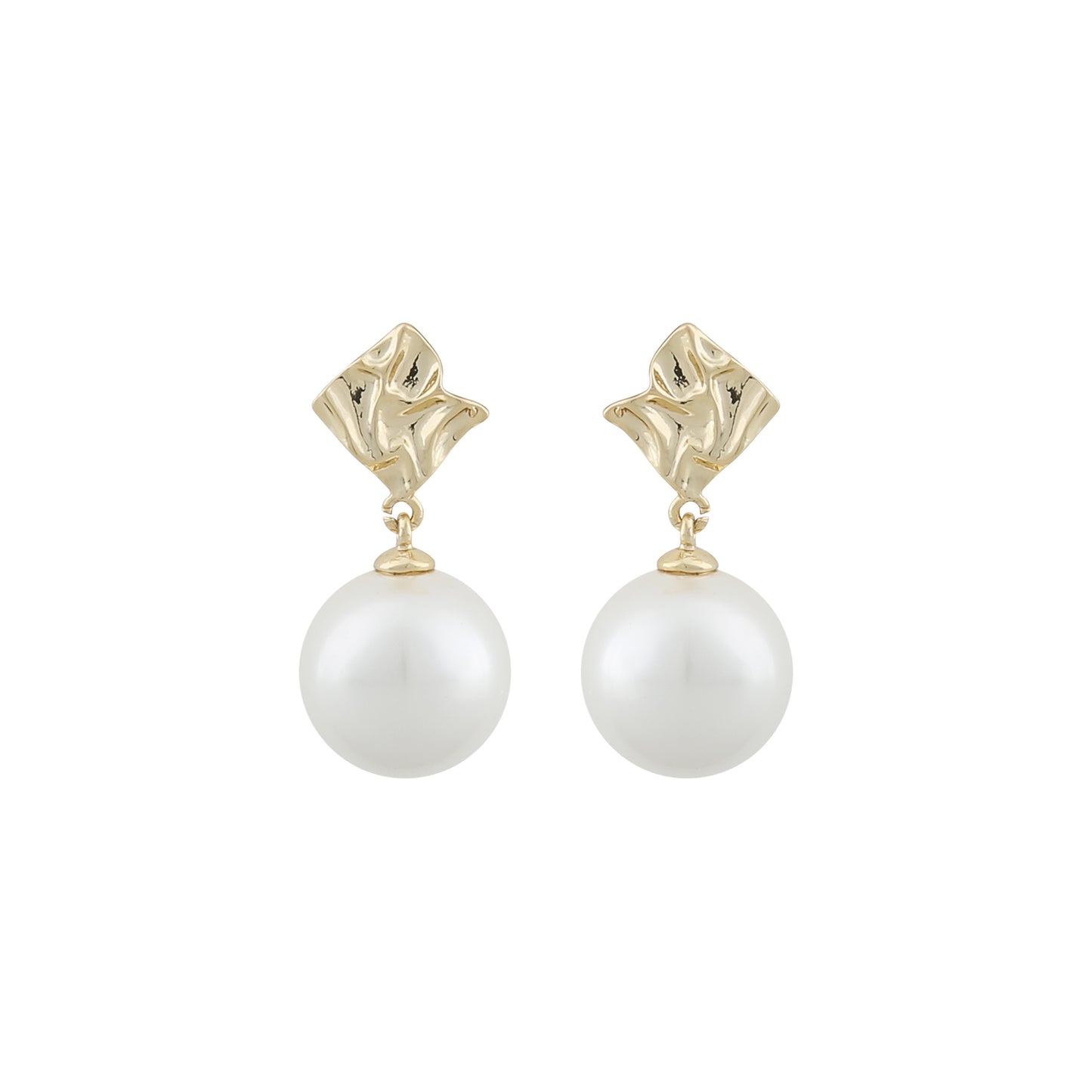 Five pearl pendant ear g/white